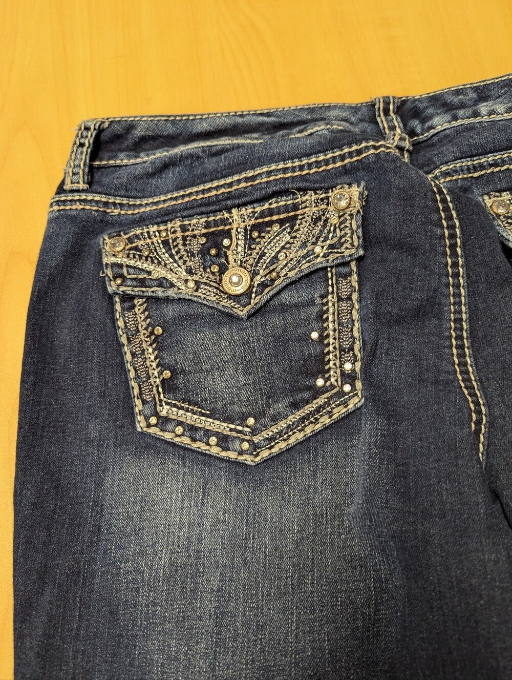Maurice's Blinged Denim Capris